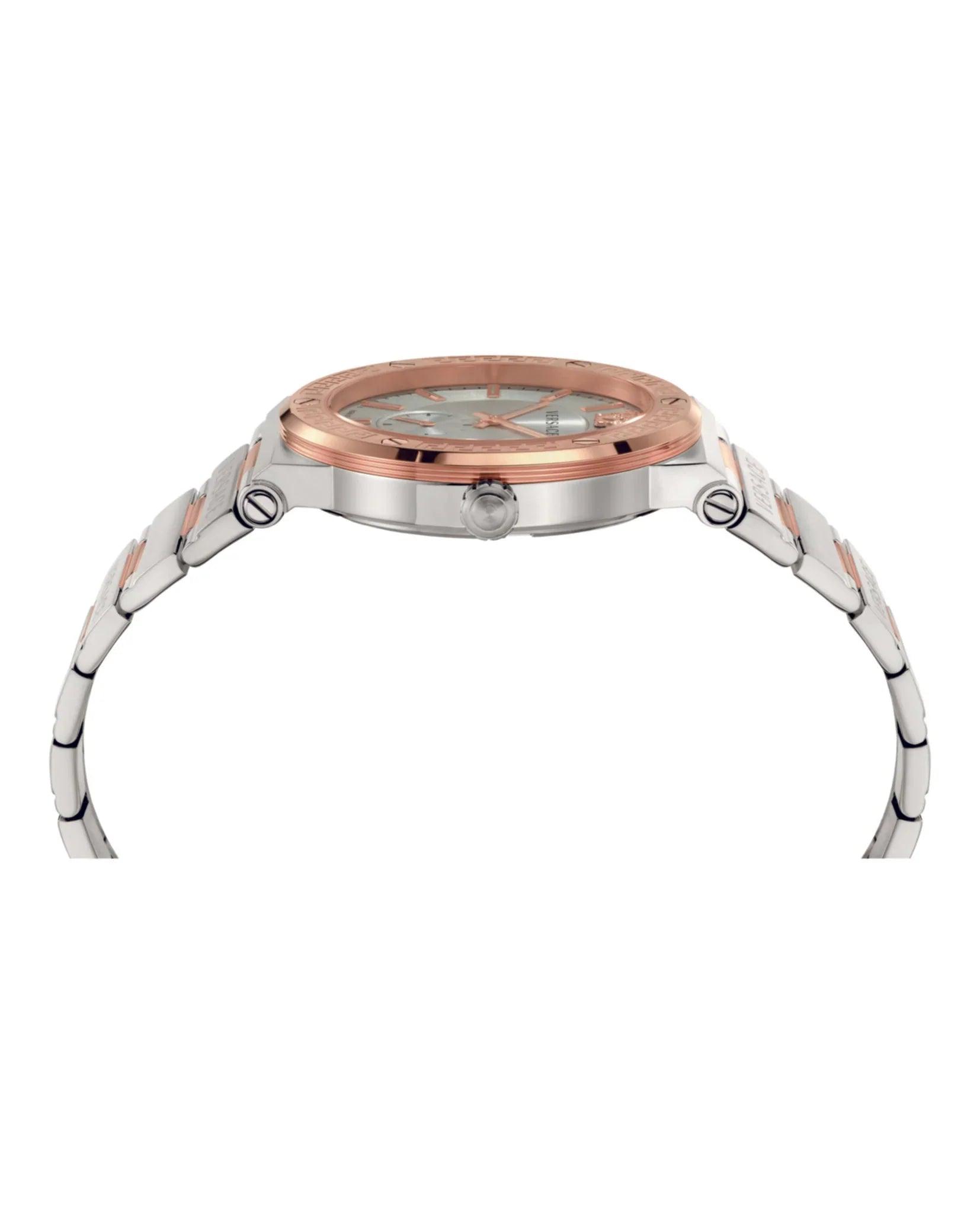 Versace Greca Silver White Guilloch Dial