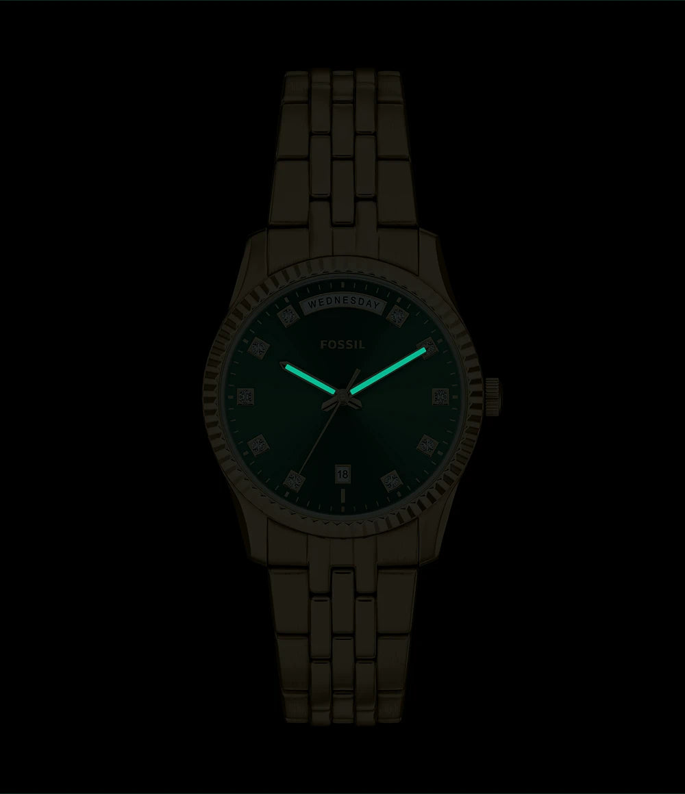 Fossil Scarlette Three-Hand Day-Date