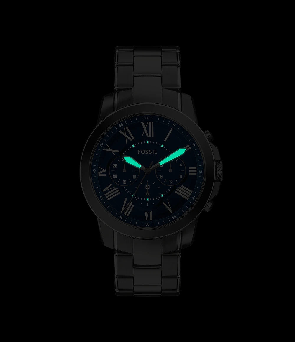 Fossil Grant Chronograph Gunmetal Stainless-Steel Watch
