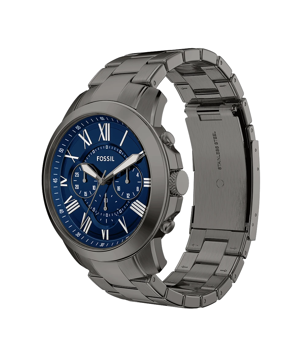 Fossil Grant Chronograph Gunmetal Stainless-Steel Watch