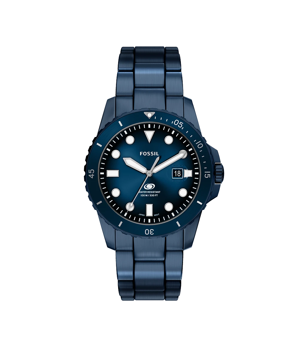 Fossil Blue Dive Three-Hand Date