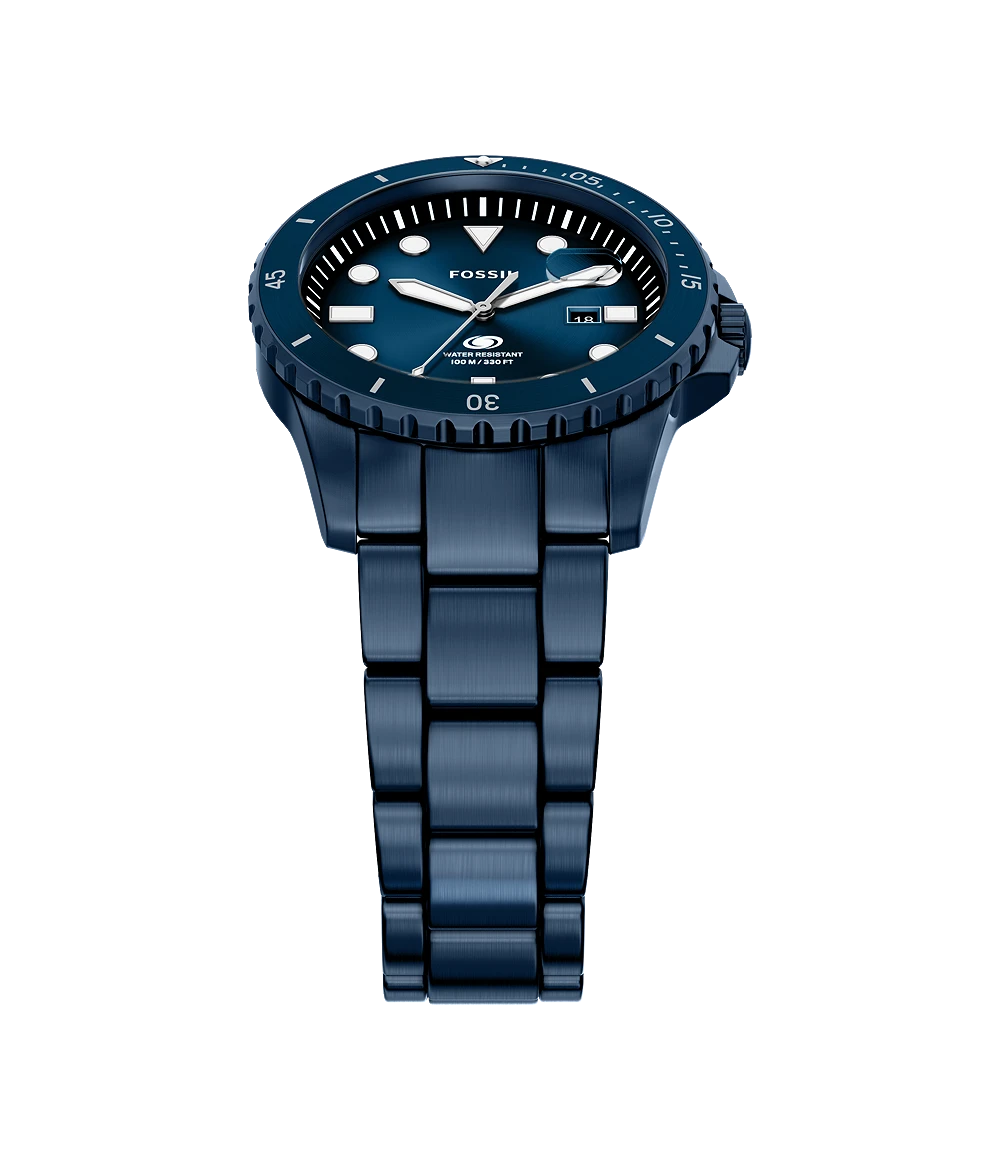 Fossil Blue Dive Three-Hand Date