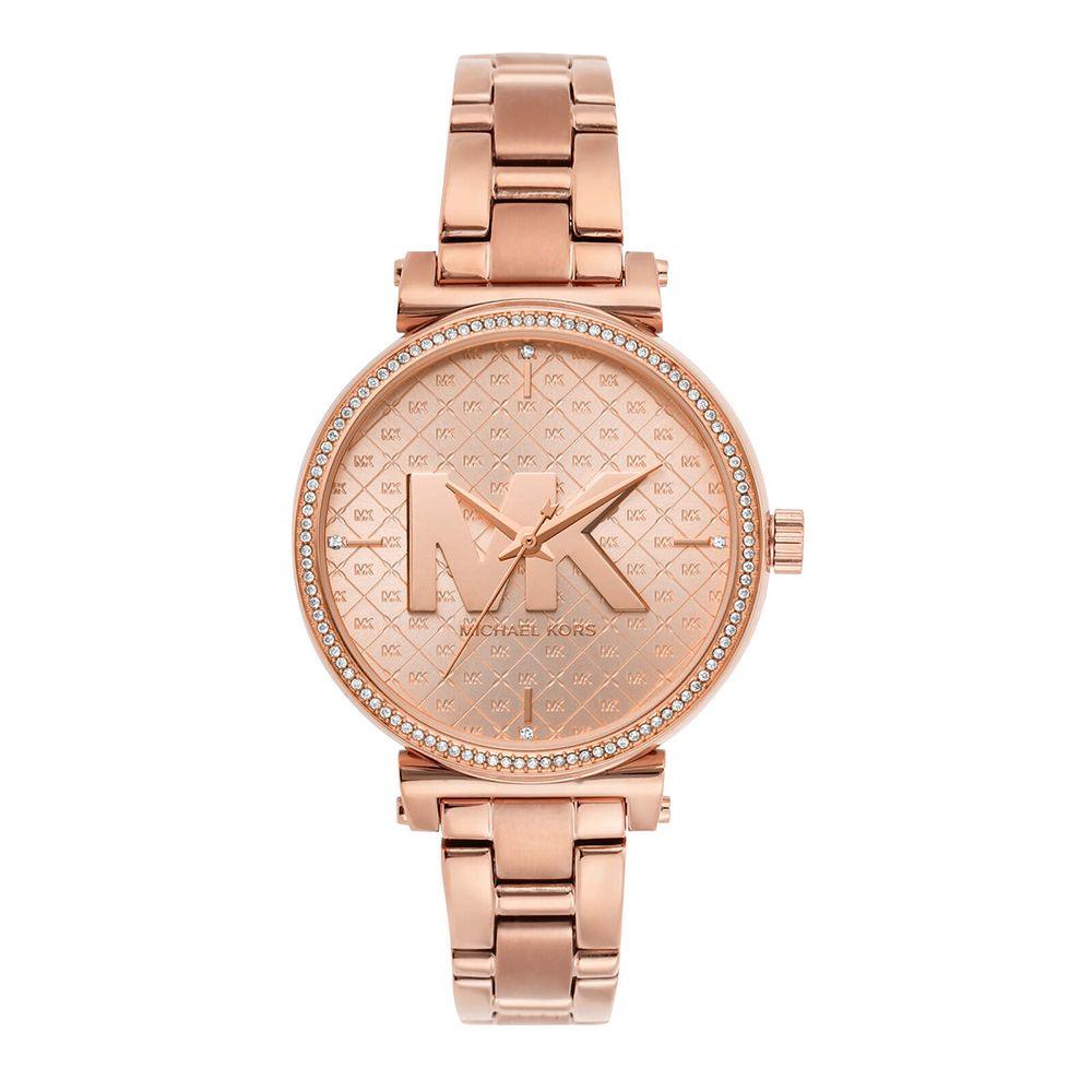 Michael kors sofie pave two sales tone watch