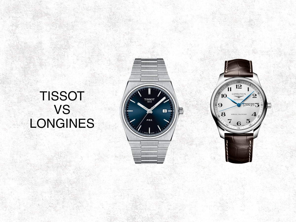 Tissot PRX and Longines Master Collection watches compared side by side