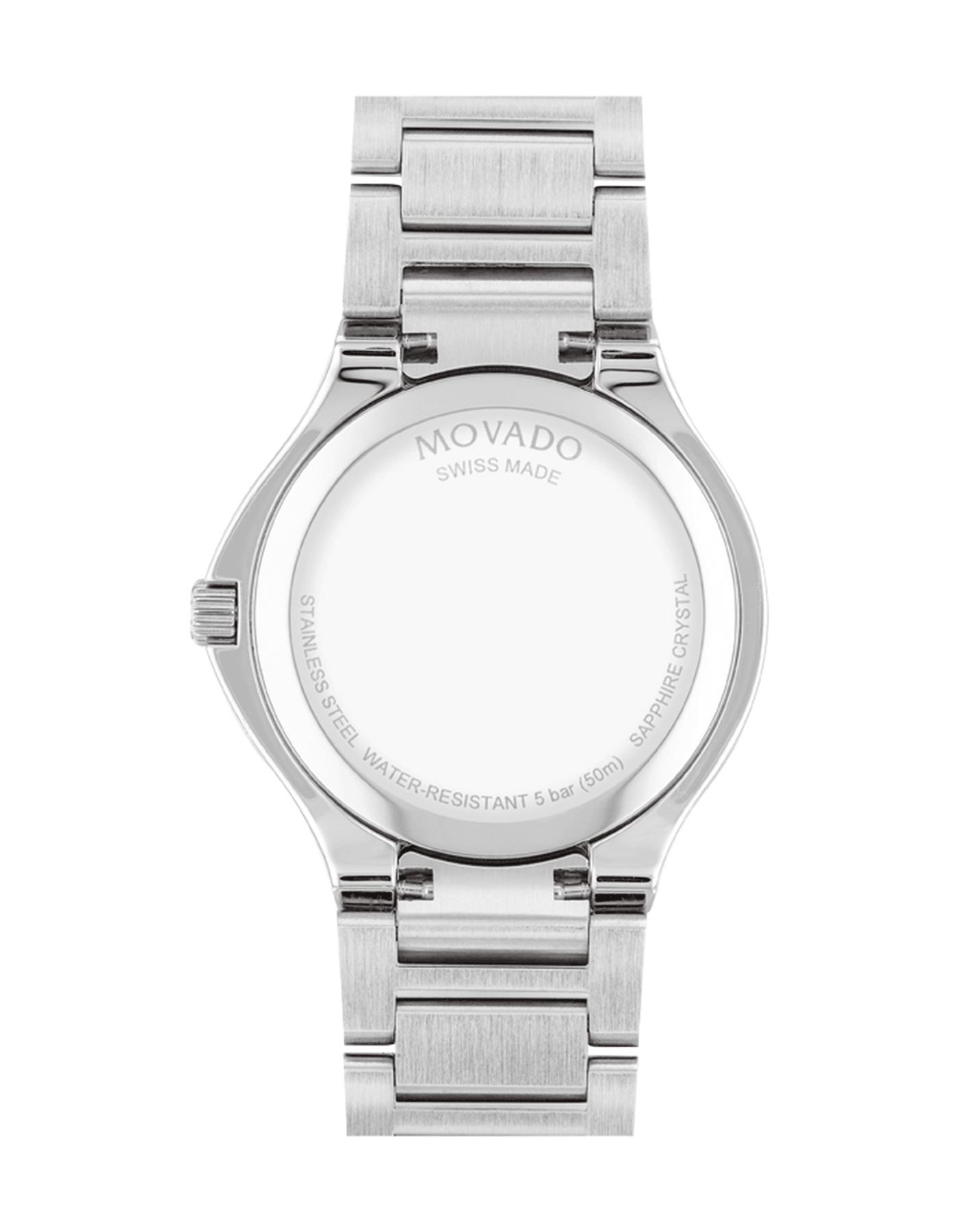 Movado swiss made stainless steel outlet water resistant sapphire crystal