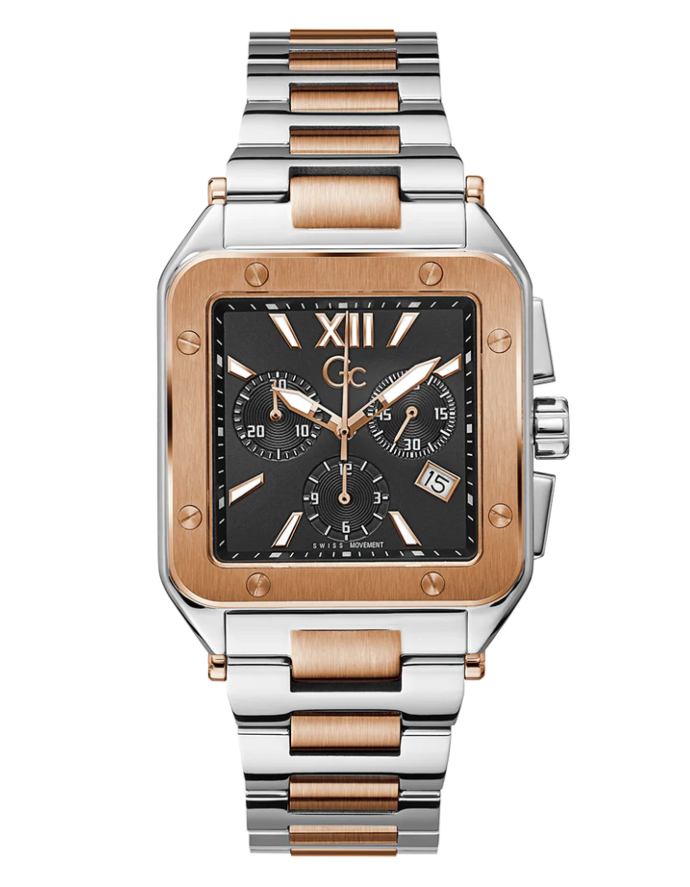 Gc Couture Square Mens Chrono Metal