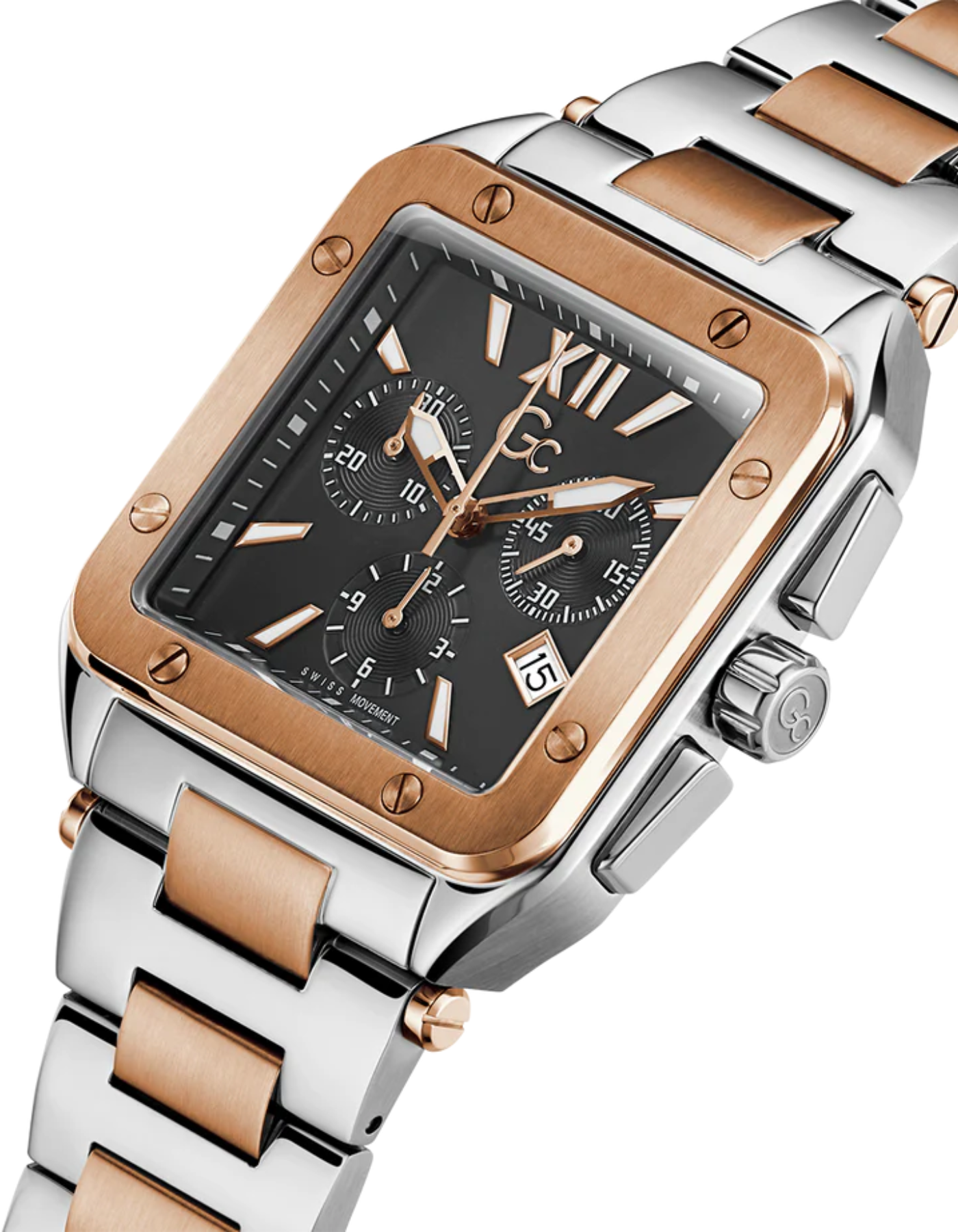 Gc Couture Square Mens Chrono Metal