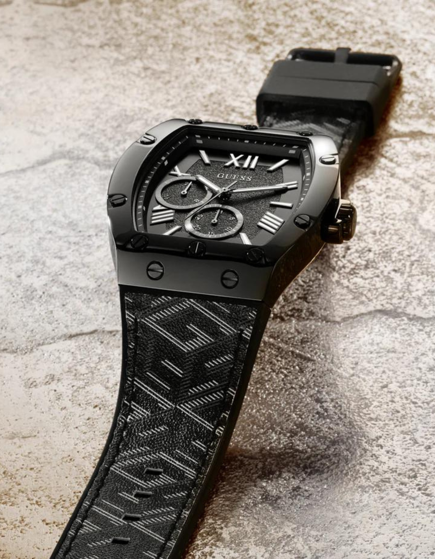 GUESS Men's Black Multi-Function Watch