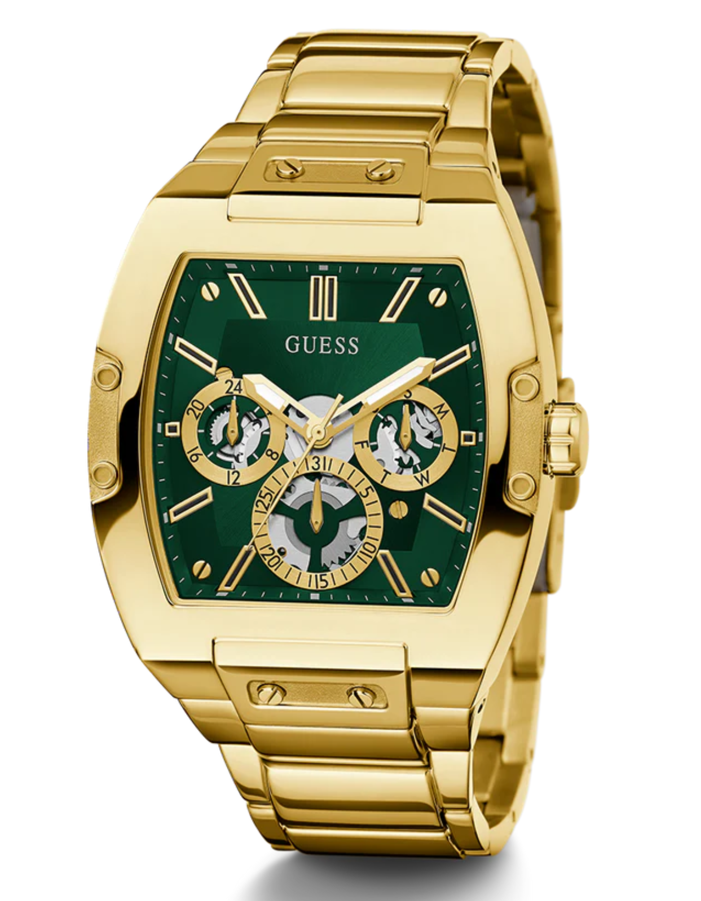 GUESS Men's Gold Tone Multi-Function Watch