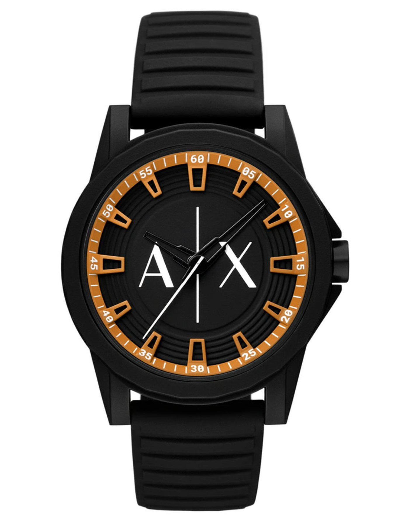 Armani Exchange Men's Three-Hand Silicone