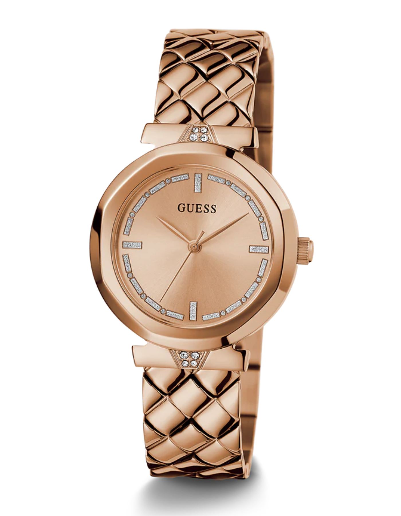 GUESS Ladies Rose Gold Tone Analog Watch