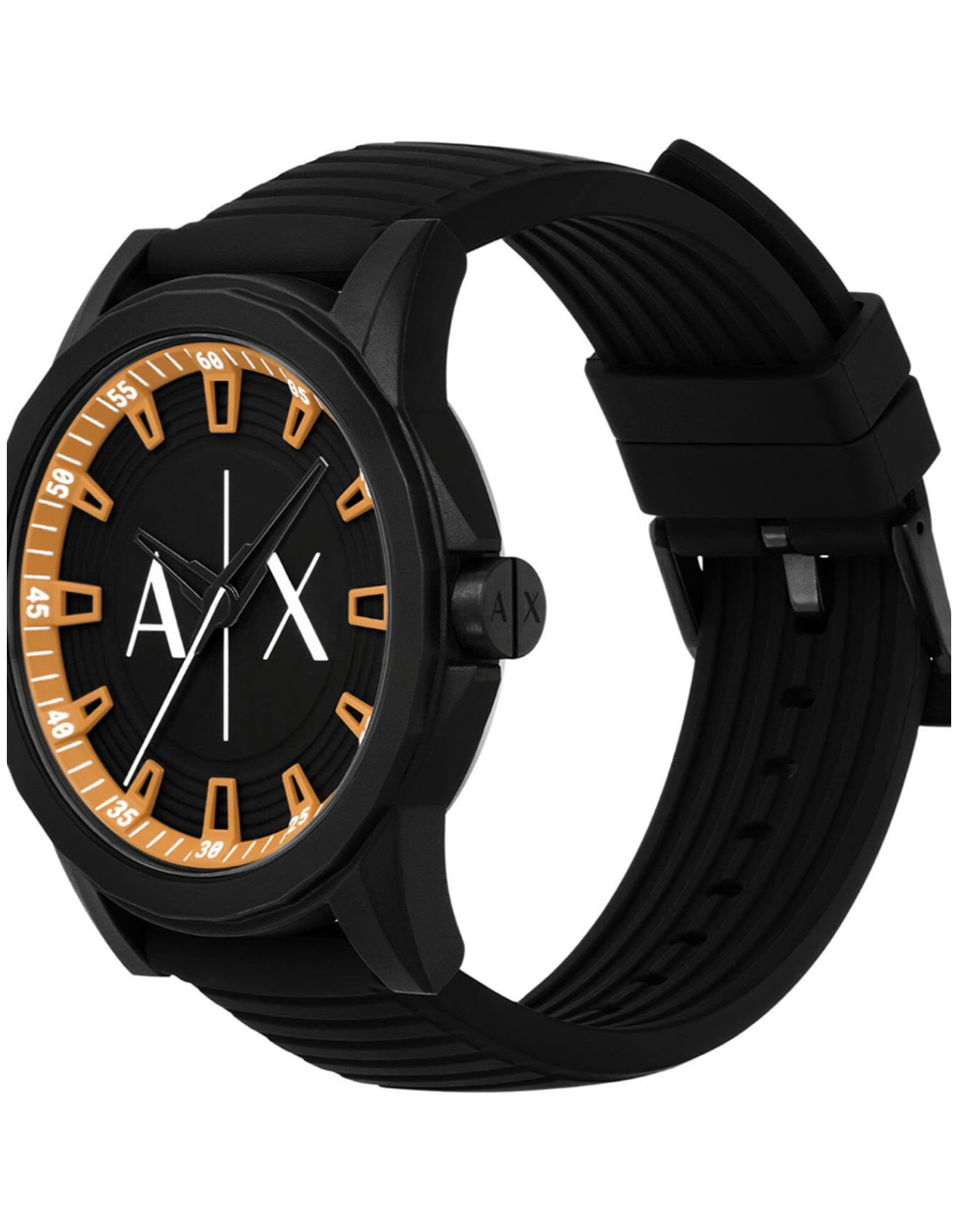 Armani Exchange Men's Three-Hand Silicone