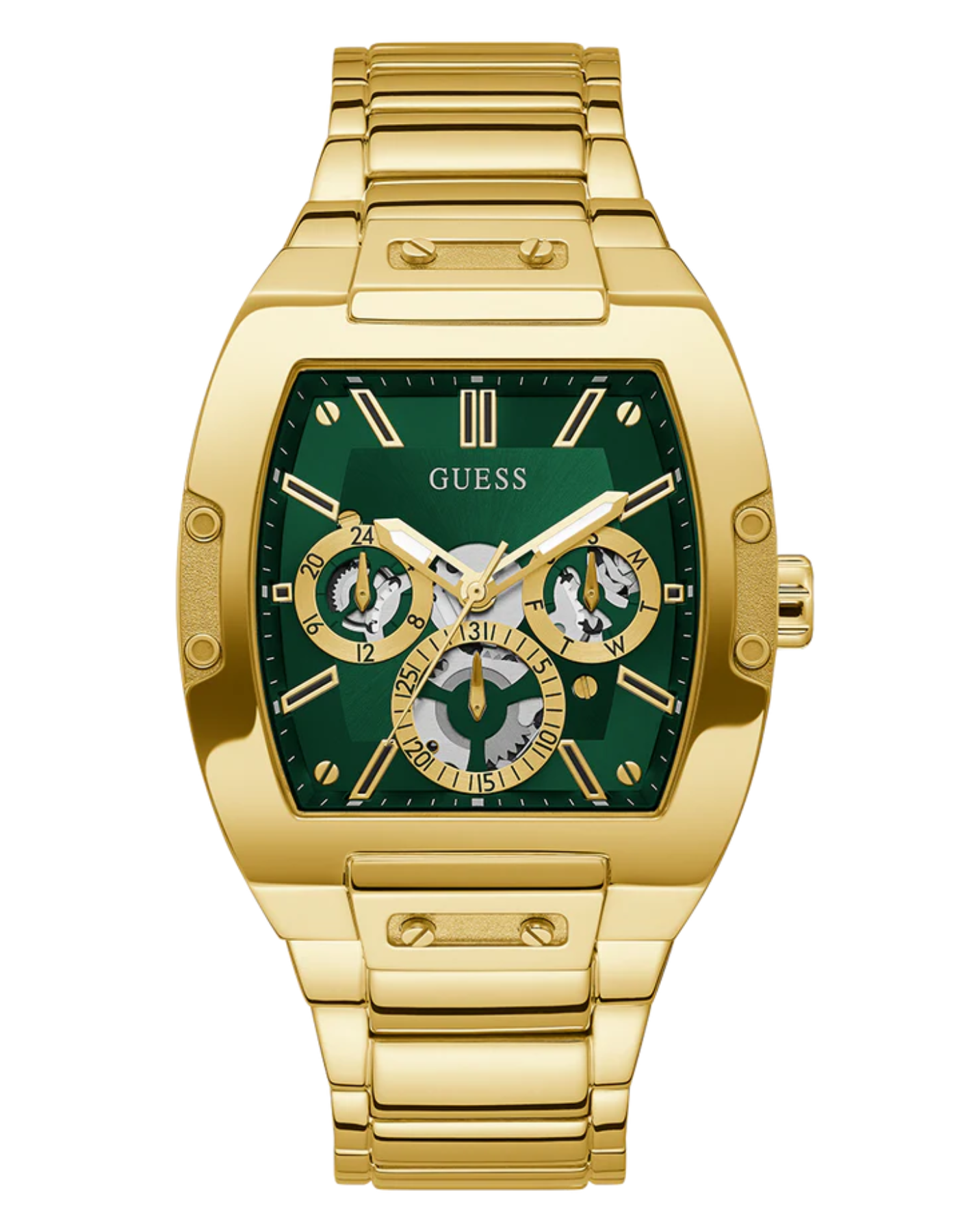 GUESS Men's Gold Tone Multi-Function Watch