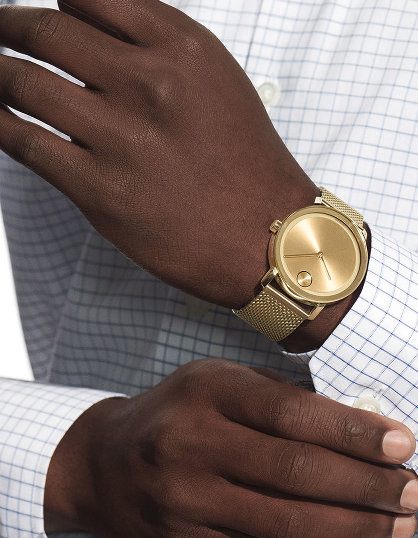 Movado | Movado BOLD Ceramic Watch with yellow-gold and taupe bracelet and  taupe dial