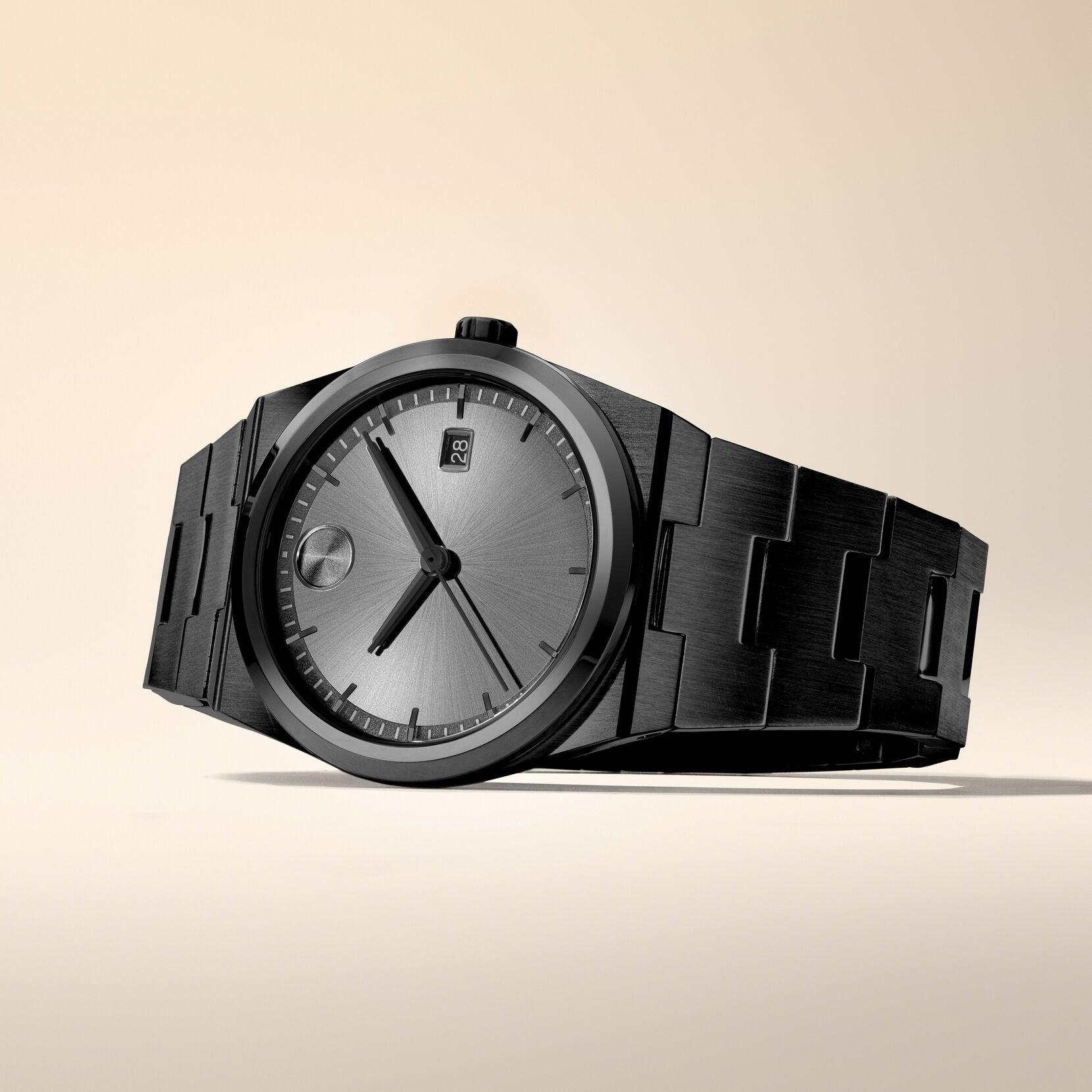 Movado Watch Black & outlet Stainless Steel