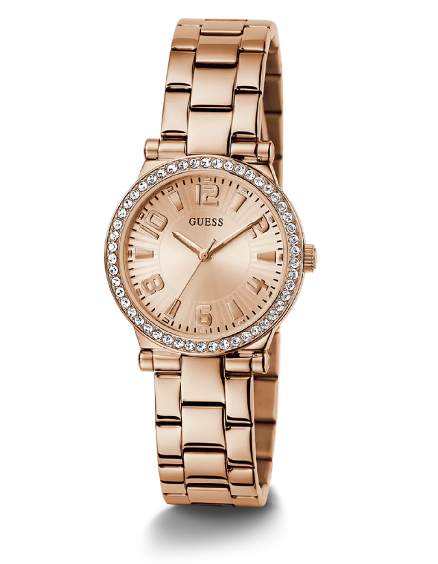 GUESS Ladies Rose Gold Tone Analog Watch