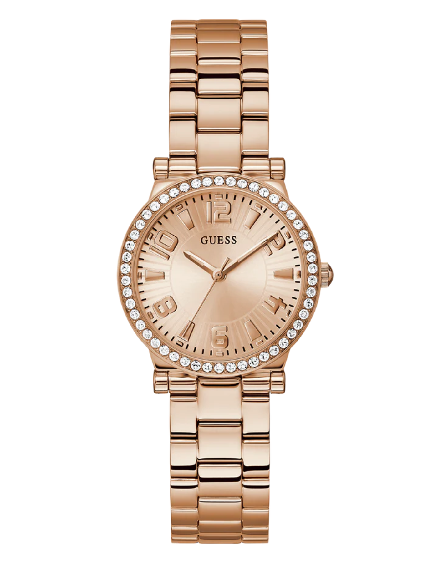 GUESS Ladies Rose Gold Tone Analog Watch