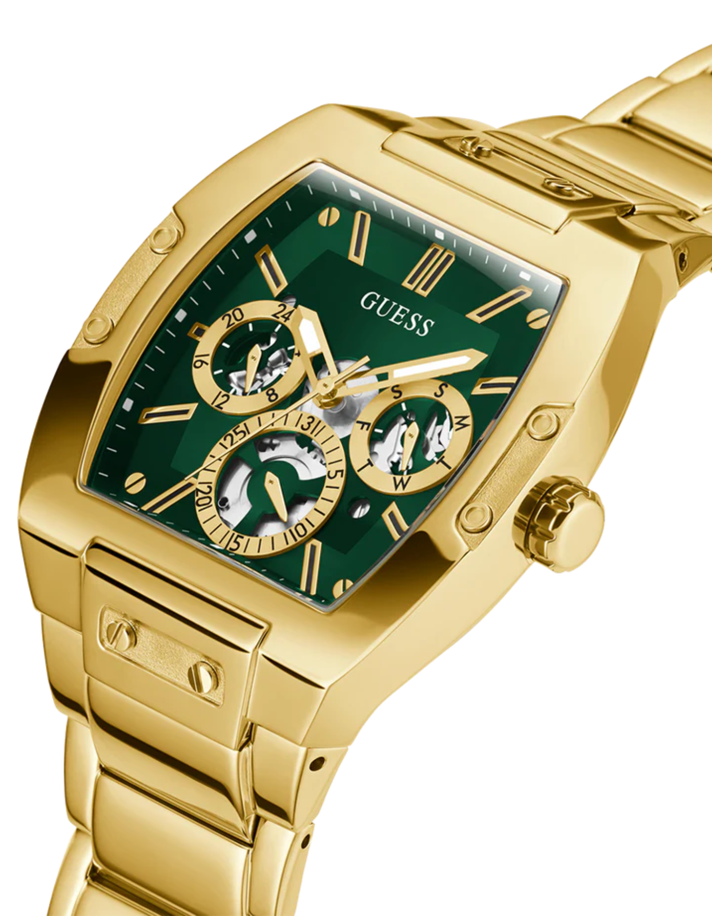 GUESS Men's Gold Tone Multi-Function Watch