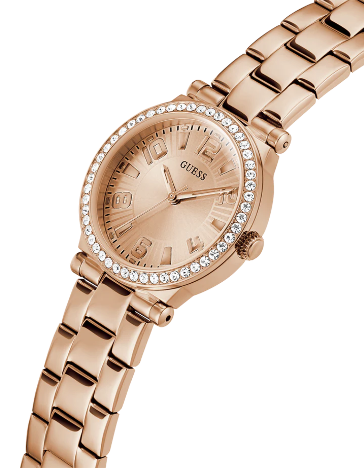 GUESS Ladies Rose Gold Tone Analog Watch