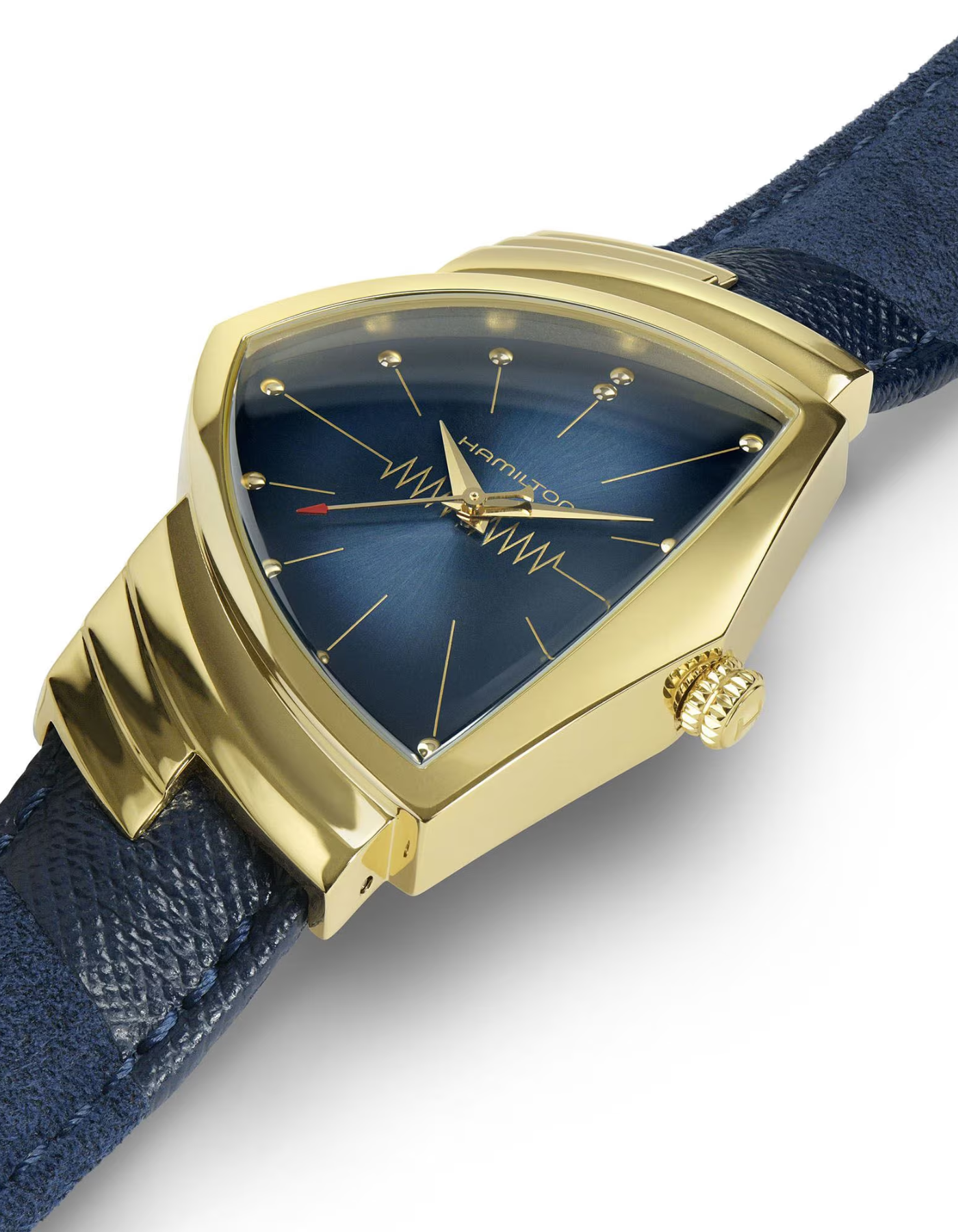 Hamilton Ventura Quartz Inspired by Elvis Presley's hit single, "Blue Suede Shoes"
