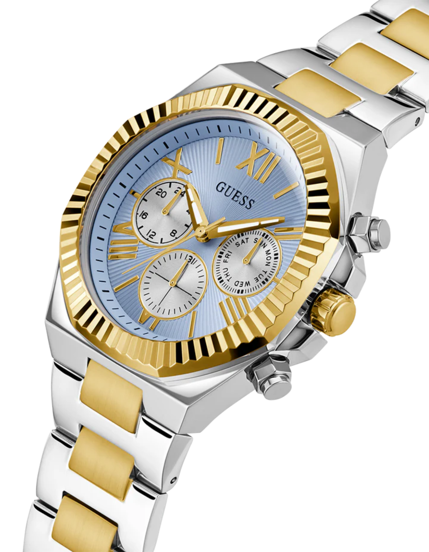 GUESS Mens 2-Tone Multi-function Watch