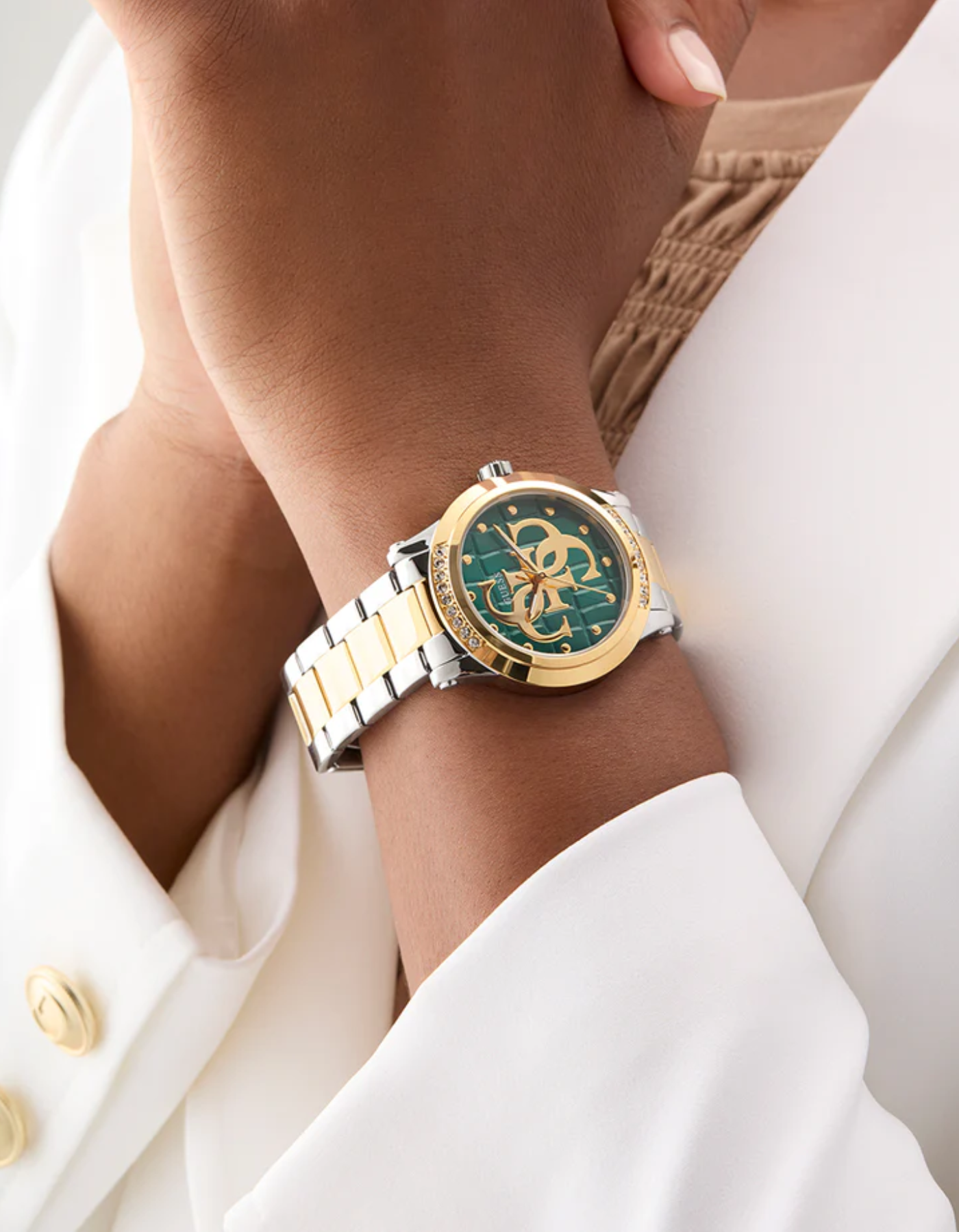 GUESS Ladies 2-Tone Analog Watch