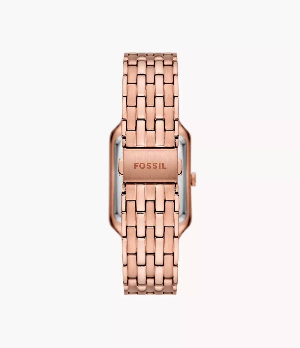 Fossil Raquel Three-Hand Date Rose Gold-Tone Stainless Steel Watch