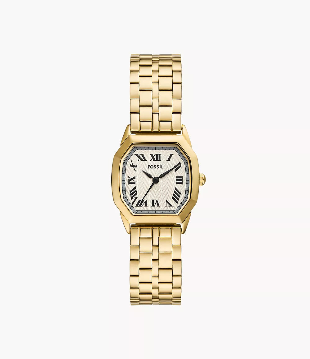 Fossil Harlow Three-Hand Rose Gold-Tone Stainless Steel Watch