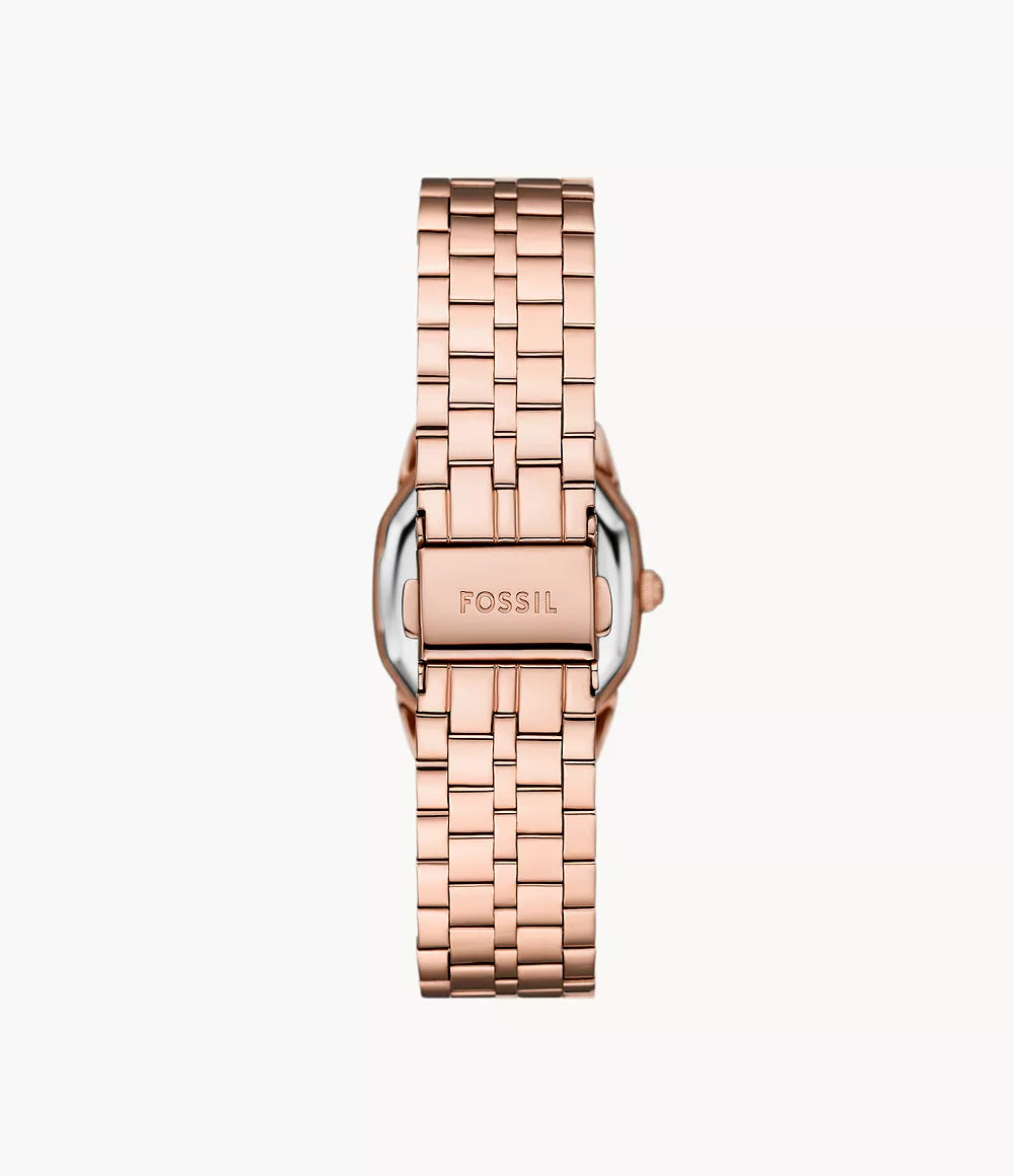 Fossil Harlow Three-Hand Rose Gold-Tone Stainless Steel Watch