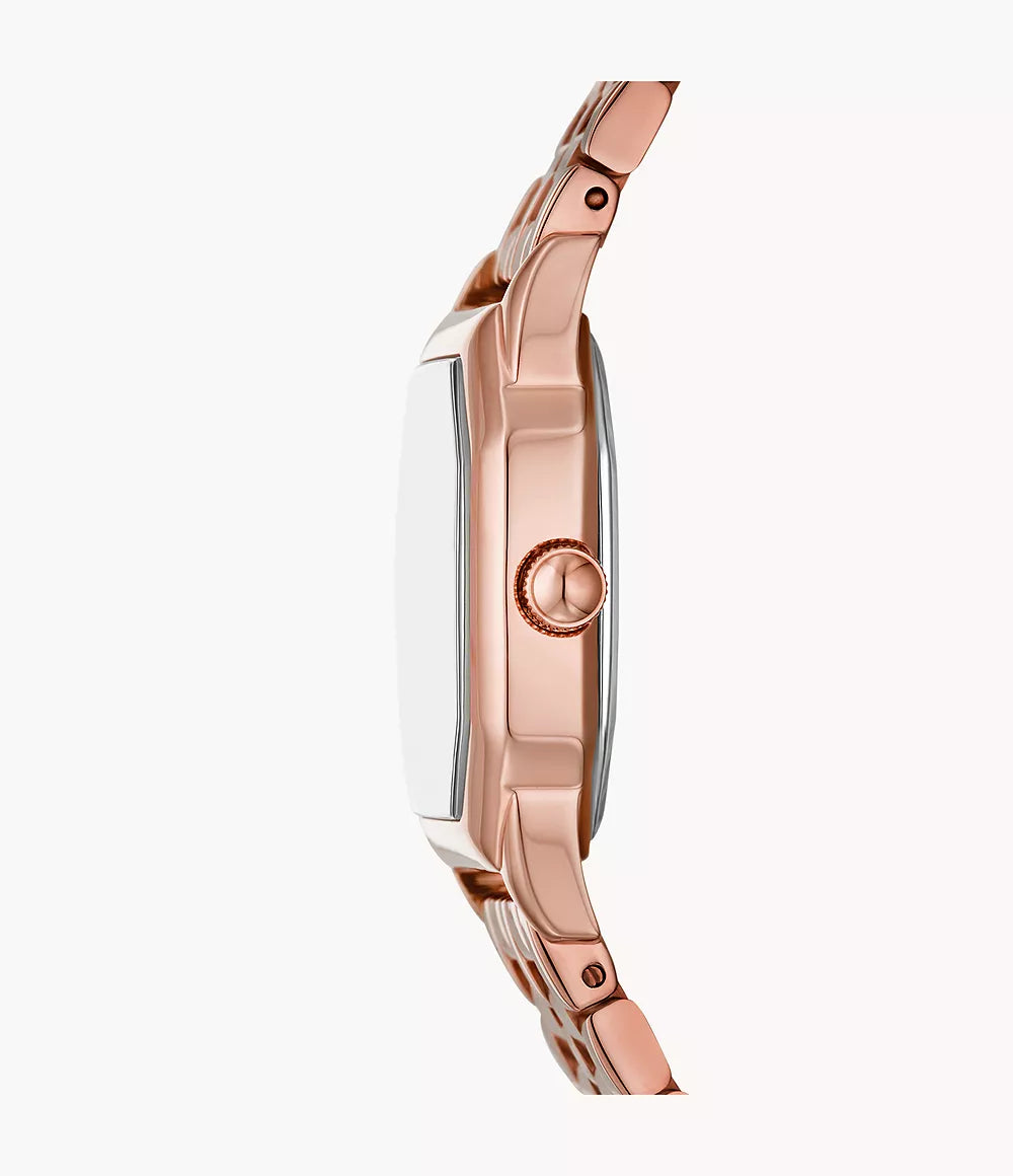 Fossil Harlow Three-Hand Rose Gold-Tone Stainless Steel Watch