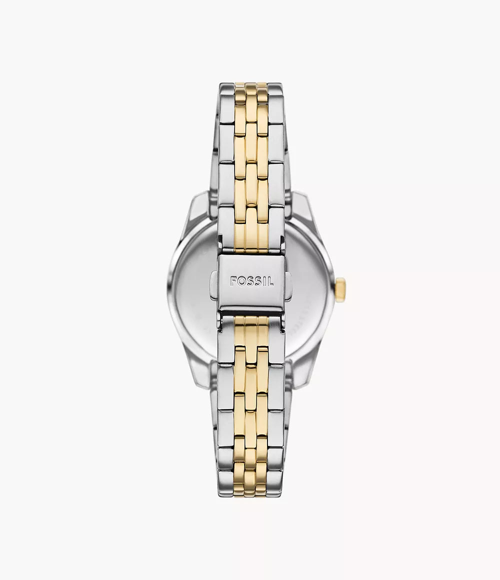 Fossil Scarlette Three-Hand Date Two-Tone Stainless-Steel Watch