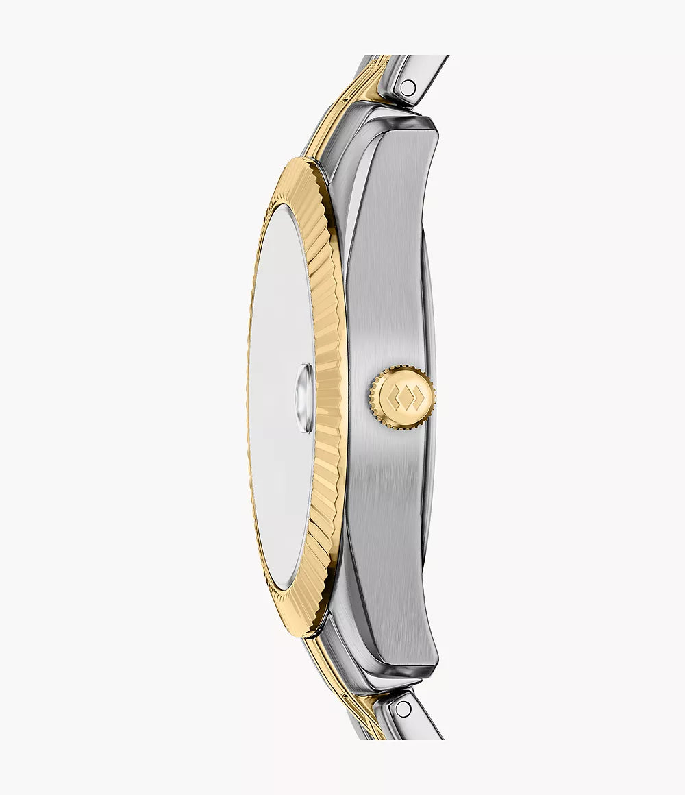 Fossil Scarlette Three-Hand Date Two-Tone Stainless-Steel Watch