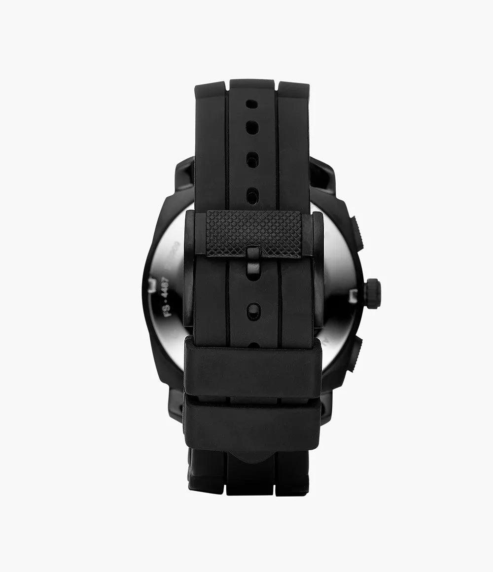 Fossil Machine Chronograph Black Silicone Watch