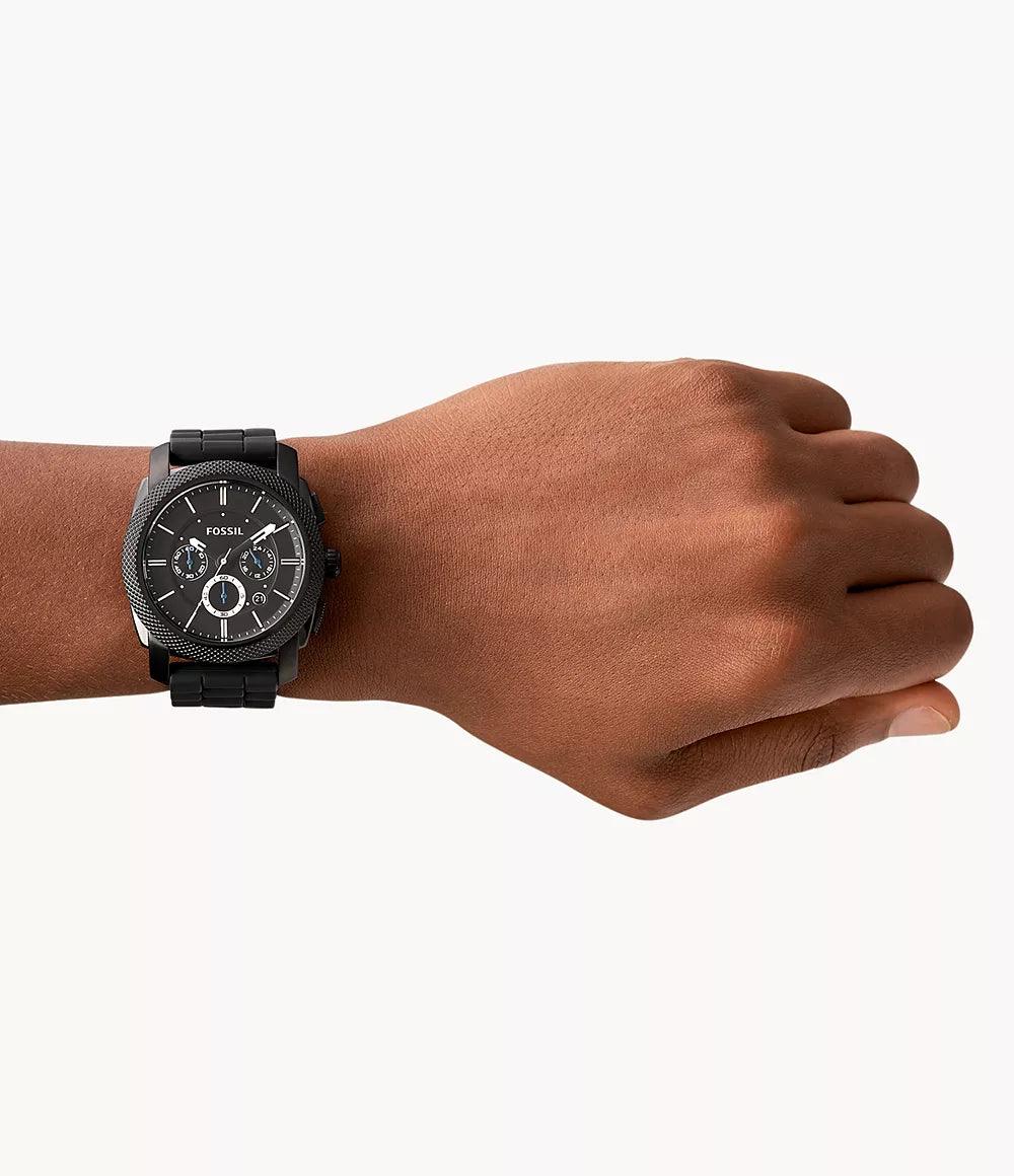 Fossil Machine Chronograph Black Silicone Watch