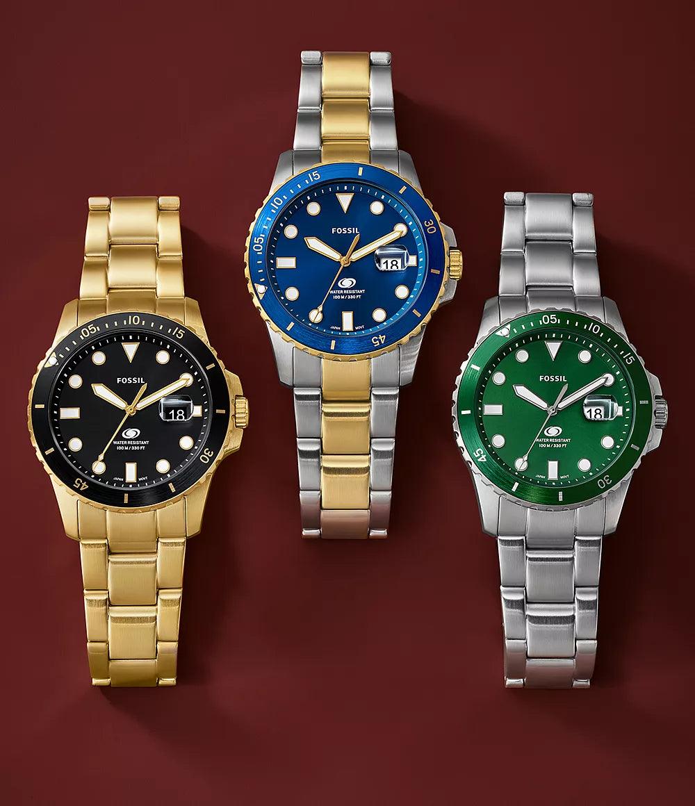 Fossil Blue Dive Three Hand Date