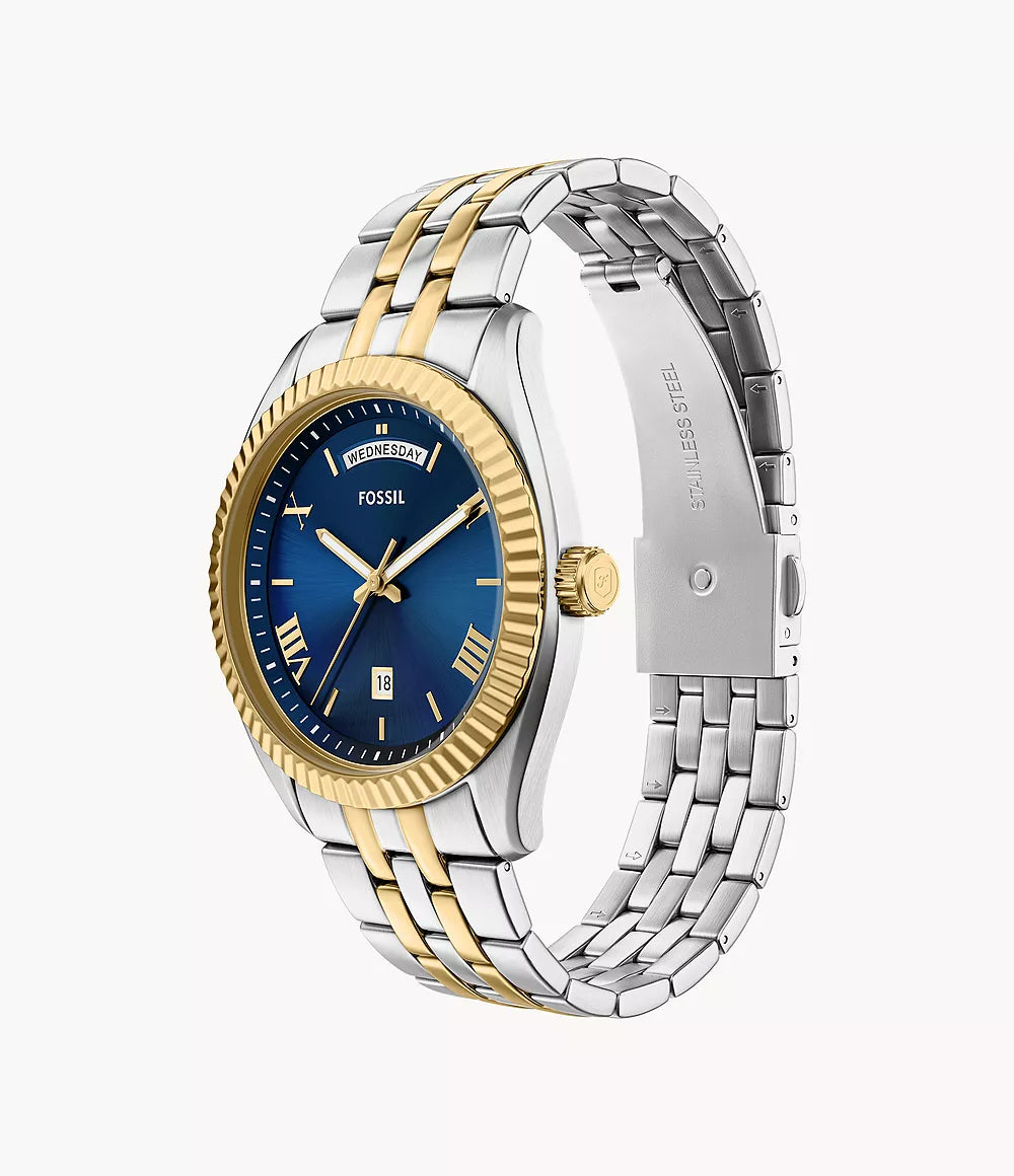 Fossil Campbell Three-Hand Day-Date