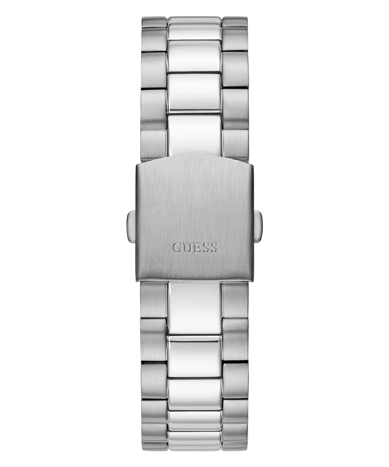 GUESS Men's Silver Tone Day/Date Watch