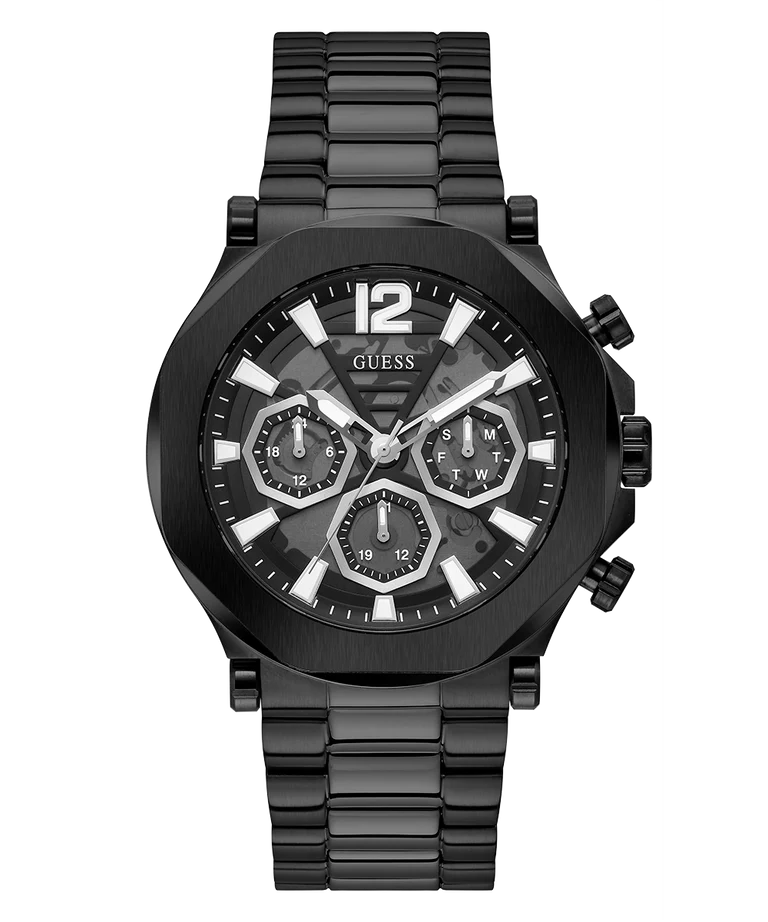 GUESS Men's Black Multi-Function Watch