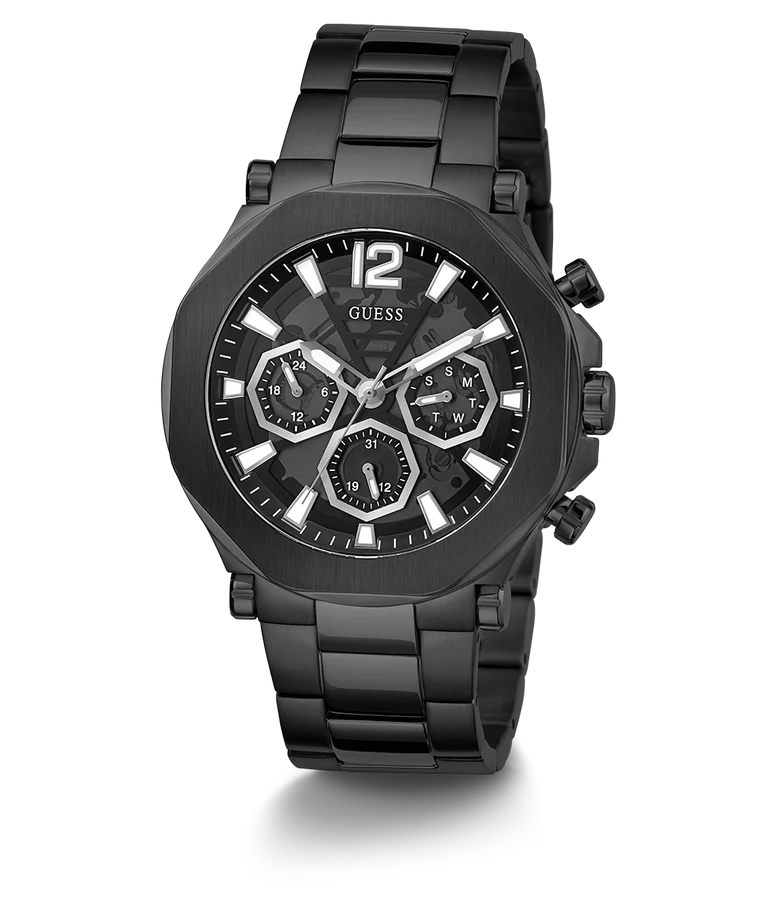 GUESS Men's Black Multi-Function Watch