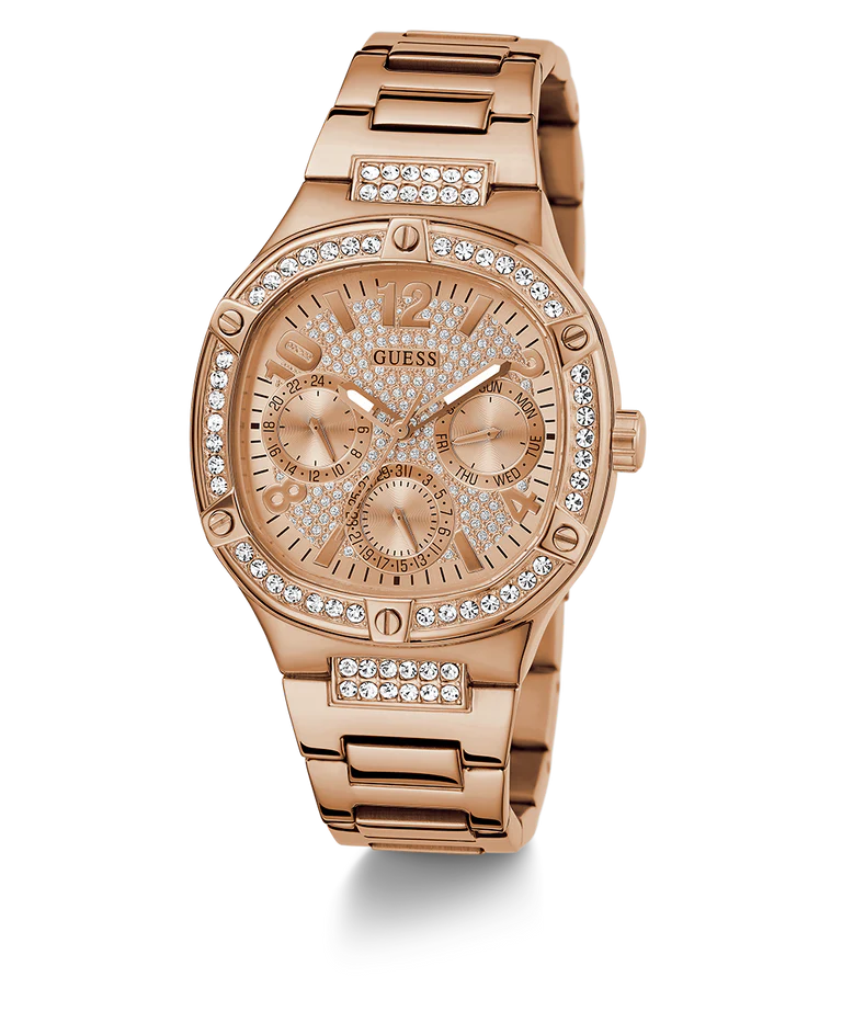 GUESS Ladies Rose Gold Tone Multi-function Watch