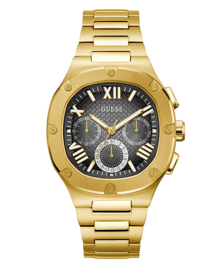 GUESS Men's Gold Tone Multi-function Watch