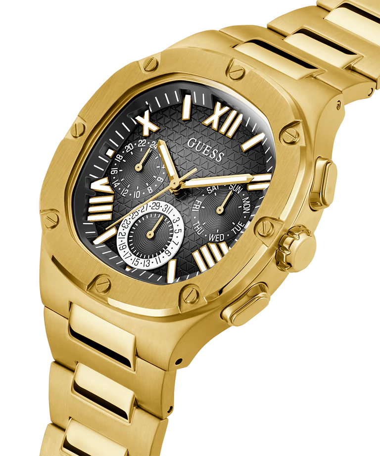 GUESS Men's Gold Tone Multi-function Watch