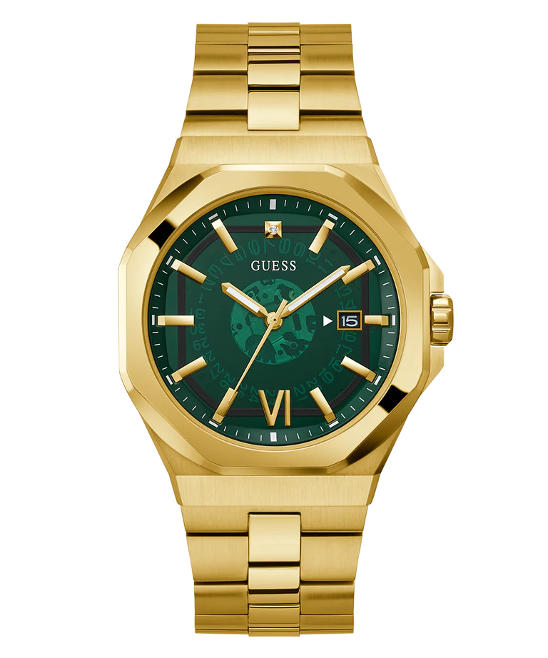 GUESS Men's Gold Tone Date Watch