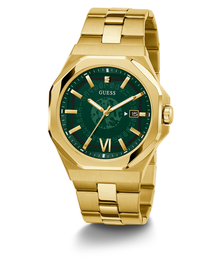 GUESS Men's Gold Tone Date Watch