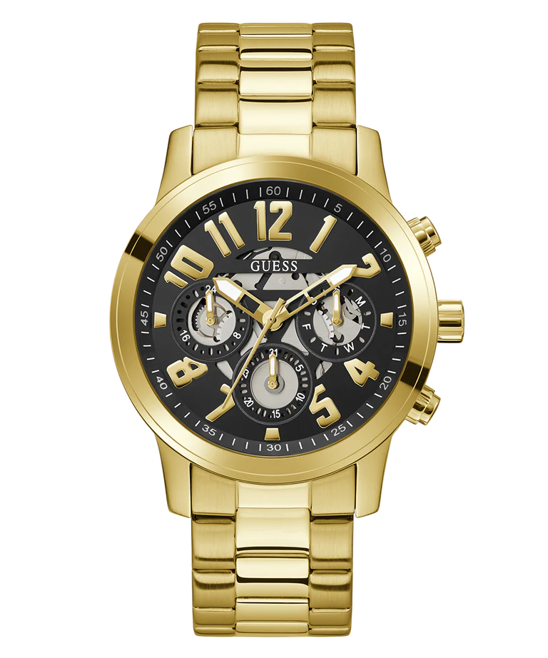 GUESS Men's Gold Tone Multi-Function Watch