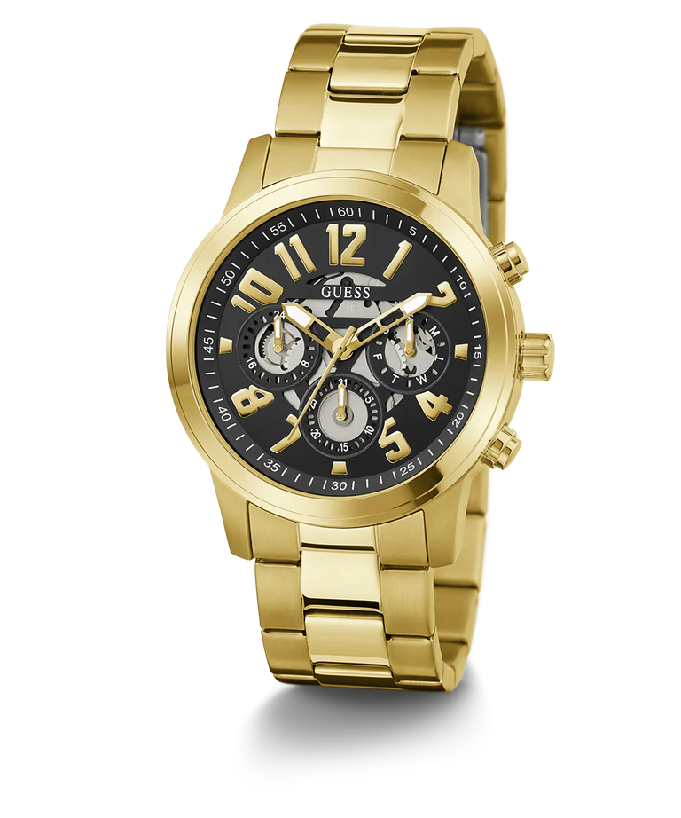 GUESS Men's Gold Tone Multi-Function Watch