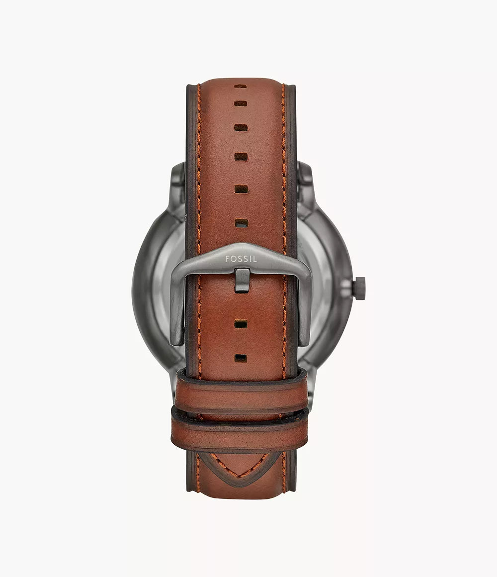 Fossil Neutra Automatic Amber Leather Watch