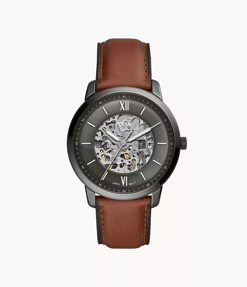 Fossil Neutra Automatic Amber Leather Watch