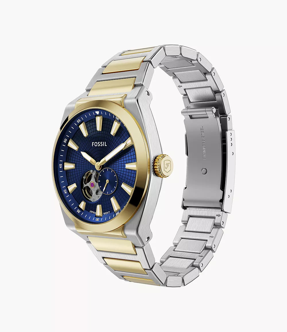 Fossil Everett 42mm Automatic Two-Tone Stainless-Steel Watch