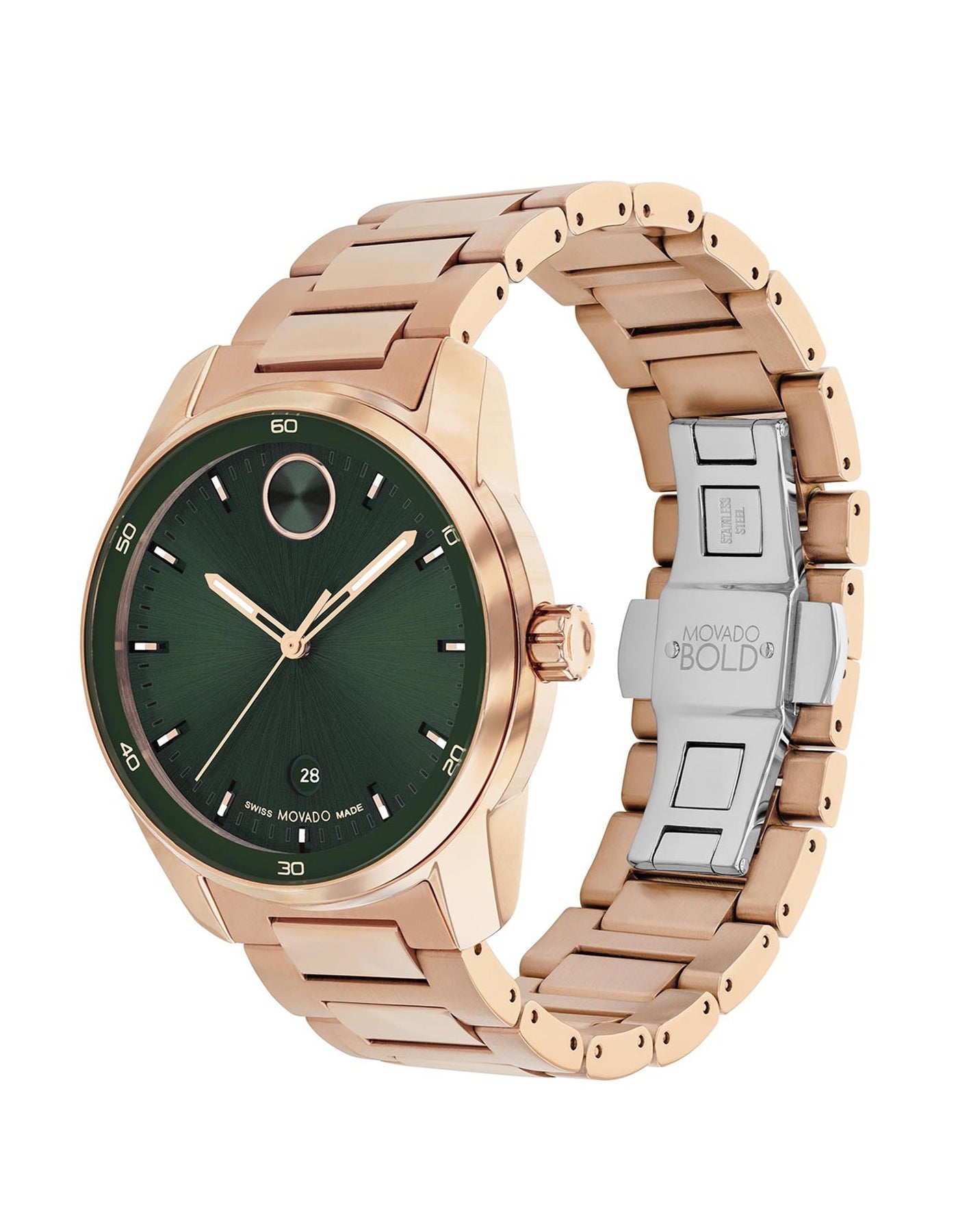 Movado rose discount gold watch mens